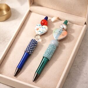 x2 Beaded Pens Handcrafted